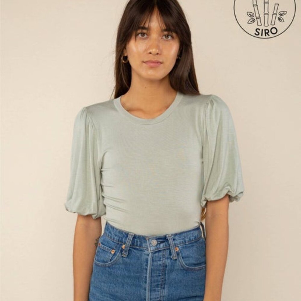 NLT Reagan Puff sleeve in SAGE